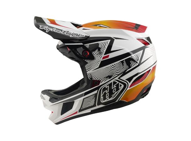 Troy Lee Designs D4 Composite Helmet Lined Up White