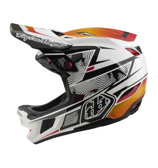 Troy Lee Designs D4 Composite Helmet Lined Up White