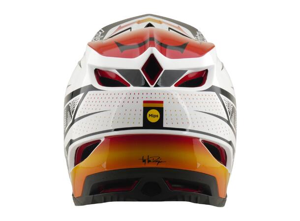 Troy Lee Designs D4 Composite Helmet Lined Up White