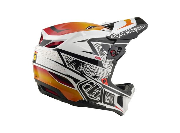 Troy Lee Designs D4 Composite Helmet Lined Up White