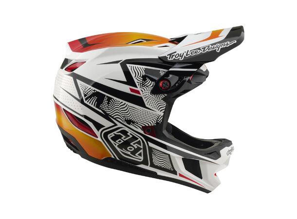 Troy Lee Designs D4 Composite Helmet Lined Up White