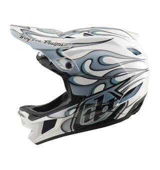 Troy Lee Designs D4 Composite Helmet Torched White/Silver