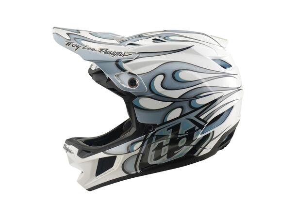 Troy Lee Designs D4 Composite Helmet Torched White/Silver
