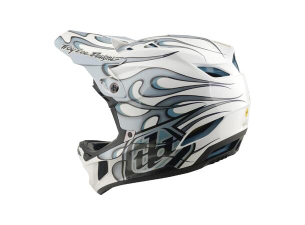 Troy Lee Designs D4 Composite Helmet Torched White/Silver