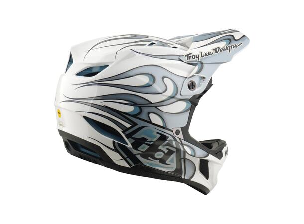Troy Lee Designs D4 Composite Helmet Torched White/Silver