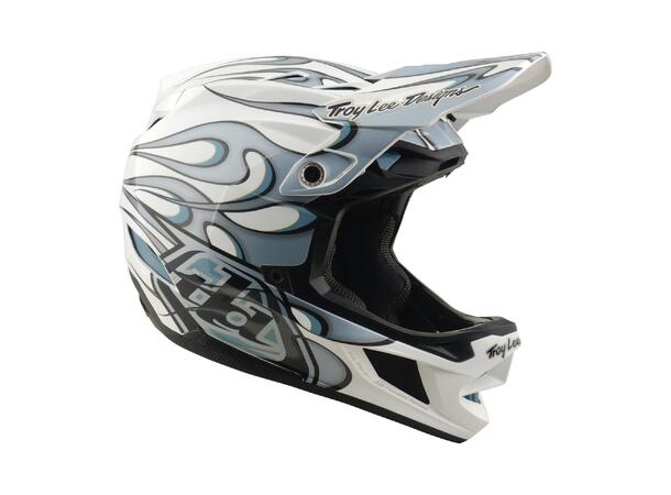 Troy Lee Designs D4 Composite Helmet Torched White/Silver