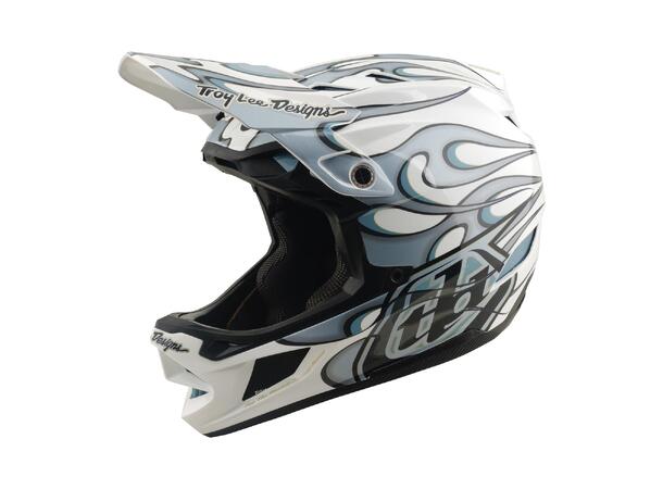 Troy Lee Designs D4 Composite Helmet Torched White/Silver