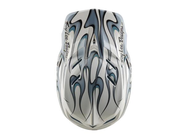 Troy Lee Designs D4 Composite Helmet Torched White/Silver