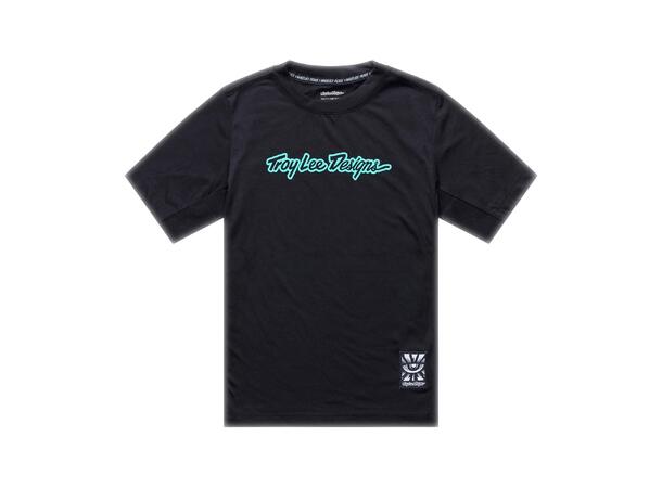 Troy Lee Designs Youth Skyline Ride SS Signature Black/Real Teal