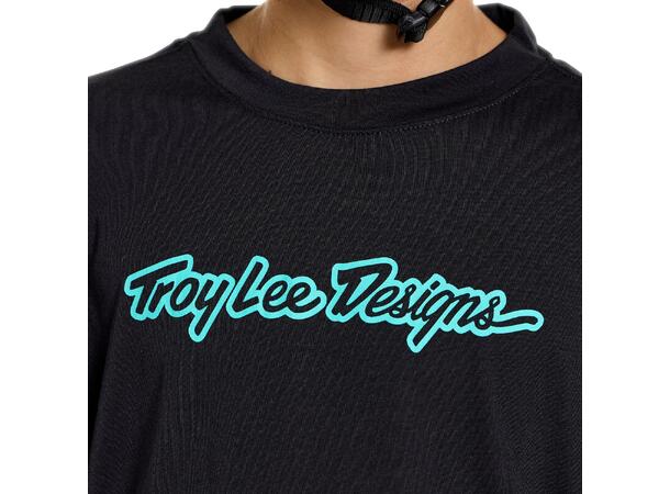 Troy Lee Designs Youth Skyline Ride SS Signature Black/Real Teal