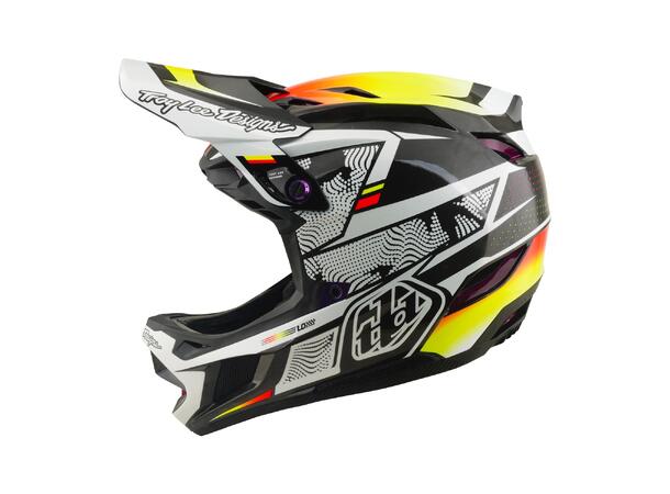 Troy Lee Designs D4 Carbon Helmet Black Lined Up Black