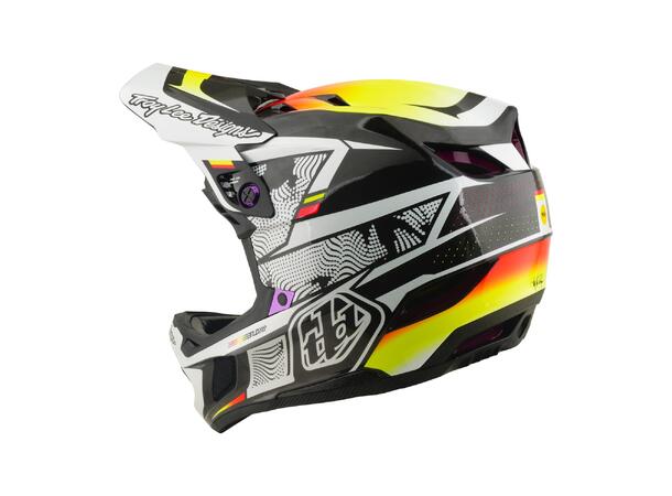 Troy Lee Designs D4 Carbon Helmet Black Lined Up Black