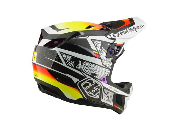 Troy Lee Designs D4 Carbon Helmet Black Lined Up Black