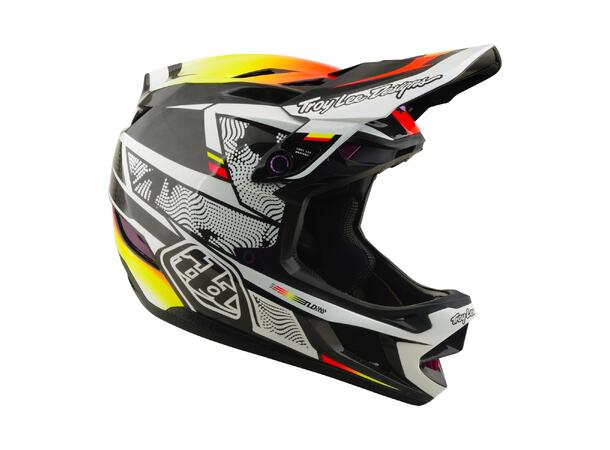 Troy Lee Designs D4 Carbon Helmet Black Lined Up Black