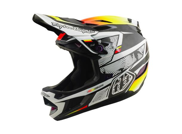 Troy Lee Designs D4 Carbon Helmet Black Lined Up Black