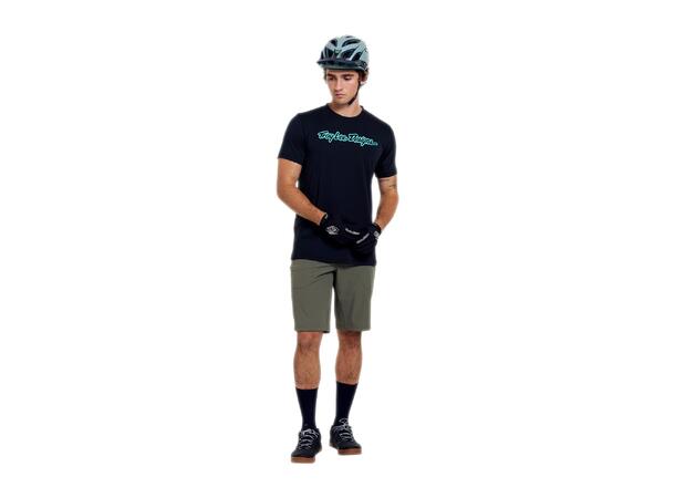 Troy Lee Designs Skyline SS Ride Tee Signature Black/Real Teal