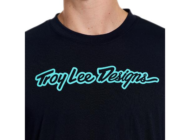 Troy Lee Designs Skyline SS Ride Tee Signature Black/Real Teal