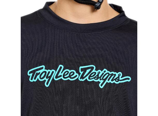 Troy Lee Designs Youth Skyline Ride LS Signature Black/Real Teal