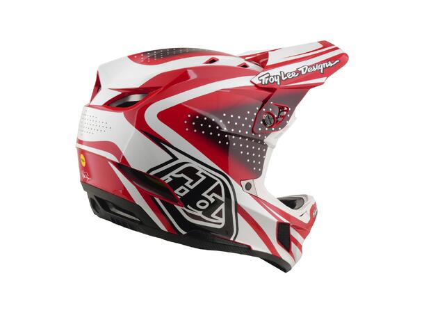 Troy Lee Designs D4 Polyacrylite Helmet Fire/White