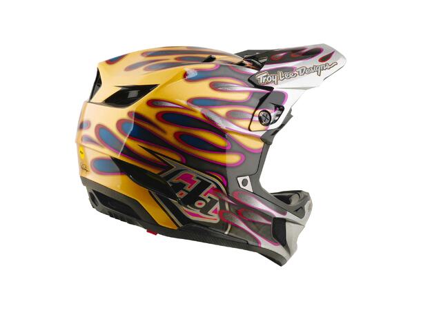 Troy Lee Designs D4 Carbon Helmet Overspray Gold/Black