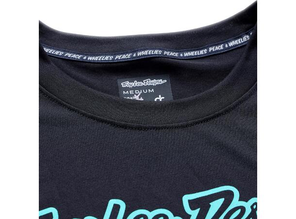 Troy Lee Designs Skyline LS Ride Tee Signature Black/Real Teal