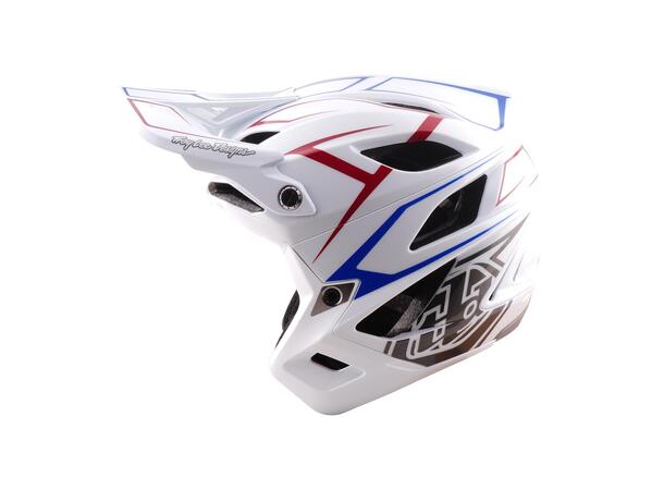 Troy Lee Designs Stage Stunt Helmet Pinstripe White