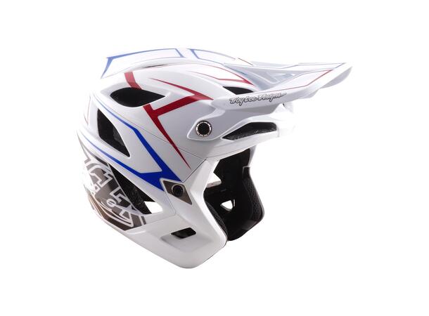 Troy Lee Designs Stage Stunt Helmet Pinstripe White