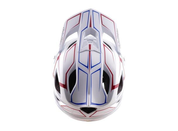 Troy Lee Designs Stage Stunt Helmet Pinstripe White