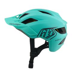 Troy Lee Designs Youth Flowline Helmet Charcoal/Real Teal, One Size (48-53cm)