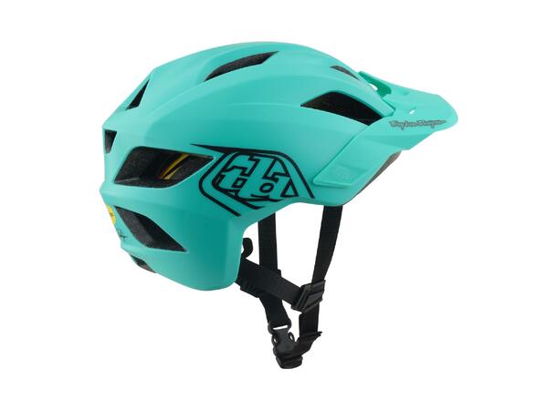 Troy Lee Designs Youth Flowline Helmet Charcoal/Real Teal, One Size (48-53cm)