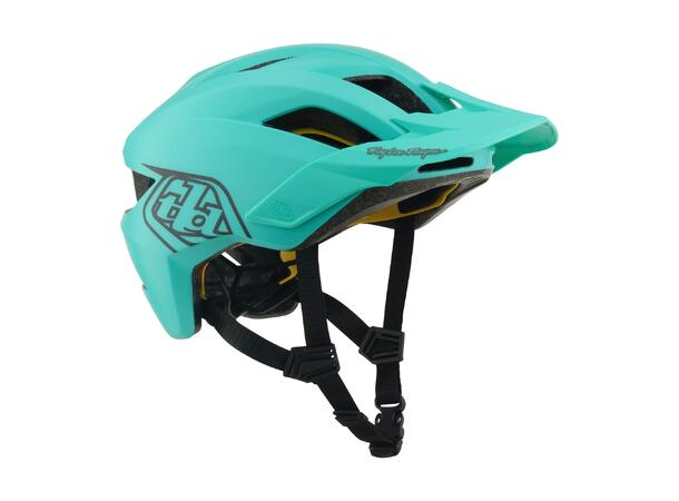 Troy Lee Designs Youth Flowline Helmet Charcoal/Real Teal, One Size (48-53cm)