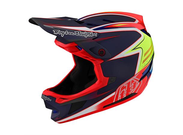 Troy Lee Designs D4 Carbon Helmet Lines Black/Red