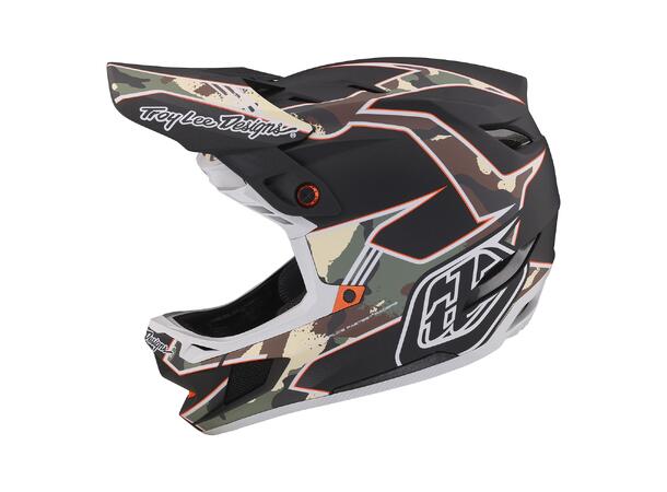 Troy Lee Designs D4 Composite Helmet Matrix Camo Army Green