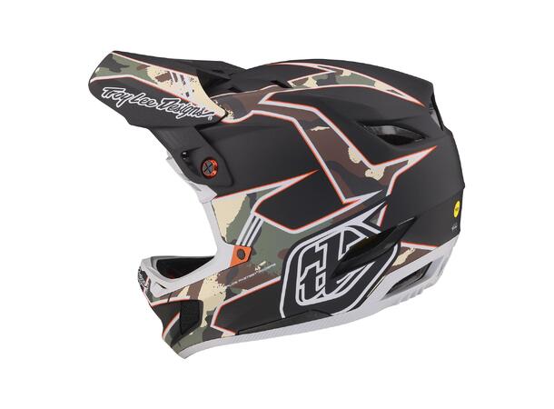 Troy Lee Designs D4 Composite Helmet Matrix Camo Army Green