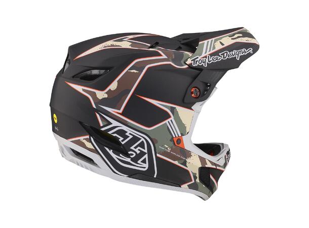 Troy Lee Designs D4 Composite Helmet Matrix Camo Army Green