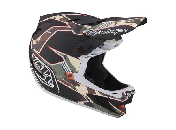 Troy Lee Designs D4 Composite Helmet Matrix Camo Army Green