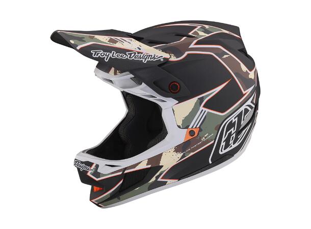 Troy Lee Designs D4 Composite Helmet Matrix Camo Army Green