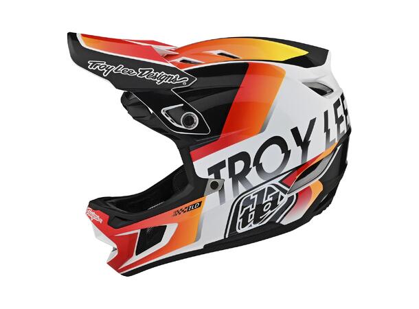 Troy Lee Designs D4 Composite Helmet Qualifier White/Orange