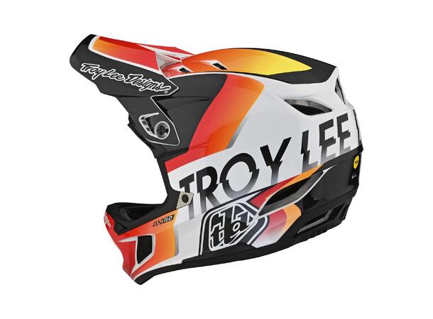 Troy Lee Designs D4 Composite Helmet Qualifier White/Orange