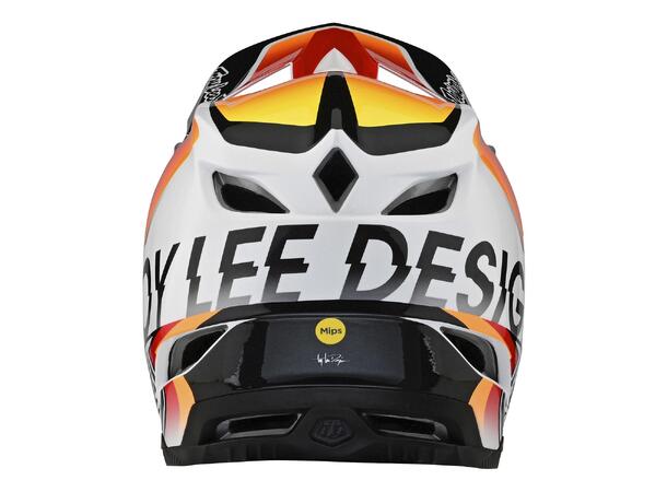 Troy Lee Designs D4 Composite Helmet Qualifier White/Orange