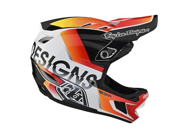 Troy Lee Designs D4 Composite Helmet Qualifier White/Orange