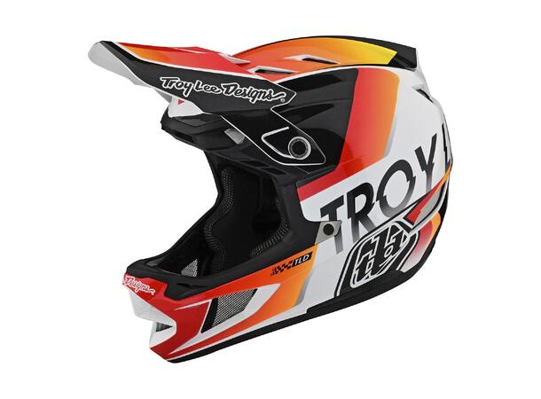 Troy Lee Designs D4 Composite Helmet Qualifier White/Orange