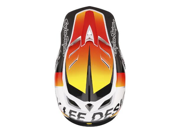 Troy Lee Designs D4 Composite Helmet Qualifier White/Orange