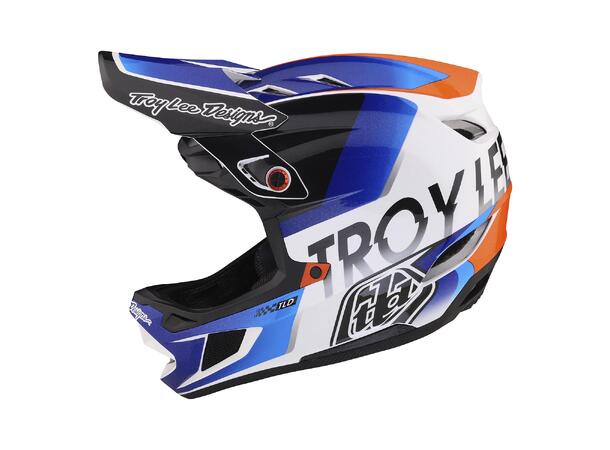 Troy Lee Designs D4 Composite Helmet Qualifier White/Blue
