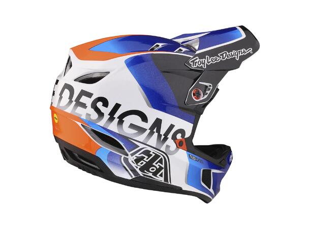 Troy Lee Designs D4 Composite Helmet Qualifier White/Blue