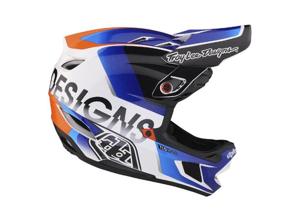 Troy Lee Designs D4 Composite Helmet Qualifier White/Blue