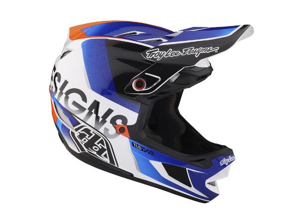 Troy Lee Designs D4 Composite Helmet Qualifier White/Blue
