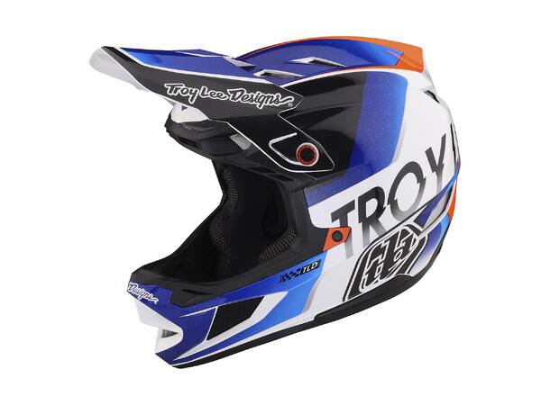 Troy Lee Designs D4 Composite Helmet Qualifier White/Blue