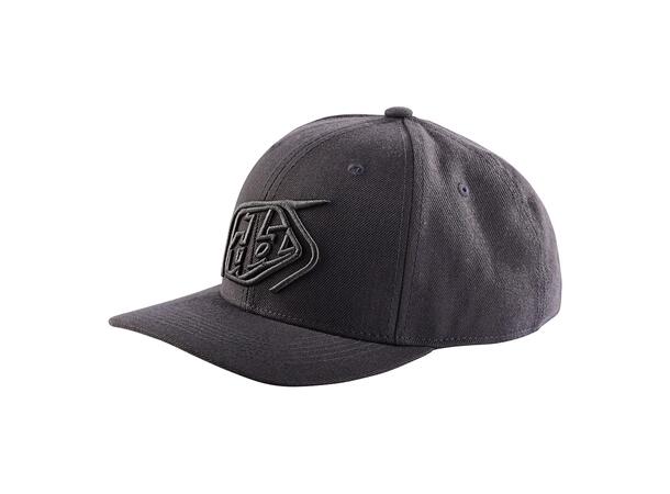 Troy Lee Designs Crop Snapback, Charcoal Curved Bill, Gray/Charcoal